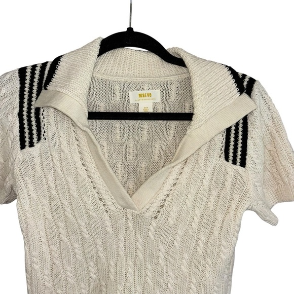 Maeve Anthropologie Linen Knit Polo Women’s XSP Preppy Quiet Luxury Sweater - Picture 3 of 13